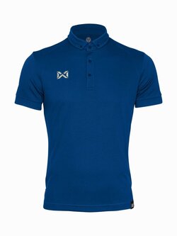 WARRIX ( วอริกซ์ ) WA-3315N POLO SPORT ลิขสิทธิ์แท้ 100% เสื้อโปโลสปอร์ต เสื้อคอกปก สีน้ำเงิน B9