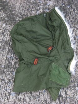 OG-107 Extreme Cold Weather Hood with Synthetic Fur Ruff M-51 Fishtail M-65 Parka.