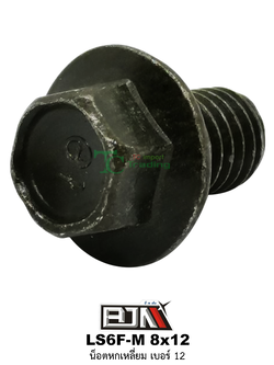 LS6F-M 8x12 น็อตหกเหลี่ยมเบอร์ 12 ( 1 ถุงมี 50 ตัว )