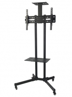 V-Star 1028 ขาตั้งทีวีล้อเลื่อน 37-70 นิ้ว พร้อมชั้นวางดีวีดี และกล้องวีดีโอคอนเฟอร์เร้นซ์, Max VESA 600x400 mm., Weight Capacity 50 Kg. (ส่งฟรีทั่วไทย)
