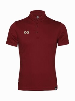 POLO SPORT WARRIX WA-PLA024 BUBBLE เสื้อโปโลสปอร์ต เสื้อคอกปก สีแดงเลือดหมู