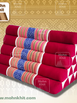 หมอนสามเหลี่ยมโบราณ ขนาด15ช่องเดี่ยวฝ้ายแท้ 70x40x40 cm //Ancient Pillow Thai progenitor rows kapok 100%Traditional Floor Cushion.