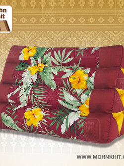 หมอนสามเหลี่ยม10ช่อง 50x28x30Cm.Decorate design Triangle kapok Traditional Floor Cushions 10 holes.