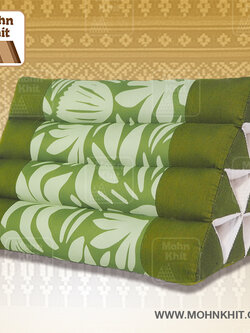 หมอนสามเหลี่ยม10ช่อง50x28x30Cm.Decorate design Triangle kapok 100%Traditional Floor Cushions 10 holes.