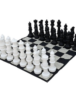 36" Giant Chess Set with Nylon Board ชุดหมากรุกยักษ์36นิ้ว+กระดานผ้าไนลอน