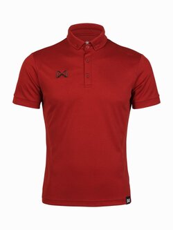 WARRIX ( วอริกซ์ ) WA-3315N POLO SPORT ลิขสิทธิ์แท้ 100% เสื้อโปโลสปอร์ต เสื้อคอกปก สีแดง R1