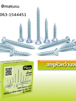 สกรูหัวคว้านจม สกรูแฟล็กซี่บอร์ด สกรูสมาร์ทบอร์ด ปลายแหลม ใช้สำหรับยึดแผ่นเรียบรุ่นใหม่ มี 4 ขนาด