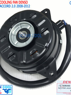 มอเตอร์ พัดลม แอคคอร์ด 2008 - 2012 เครื่อง 2.0 CF0121 หมุนซ้าย Denso แท้ AE168000-8801 size S Cooling fan Honda Accord ฮอนด้า พัดลมแผงแอร์ (แอร์) พัดลมหม้อน้ำ