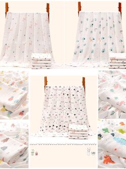 ผ้าห่อตัว ผ้ามัสลินแบมบู (เยื่อไผ่) ทอ 2 ชั้น