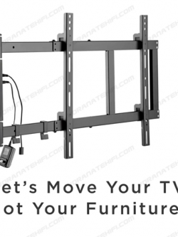 ENIX MSW-3260 ขาแขวนทีวี 32"-60" Max VESA 400x400 mm., Weight Capacity 40 Kg., แบบหัน(Swivel)90° เปลี่ยนมุมได้ด้วยมอเตอร์ไฟฟ้า ควบคุมด้วยรีโมท [รับประกันมอเตอร์ 1 ปี]
