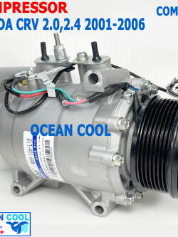 คอมเพรสเซอร์ ฮอนด้า ซีอาร์วี G2 2001 - 2006 COM0066 Compressor Honda CRV G2 2.0L 2.4L คอมแอร์ รถยนต์ คอมแอร์ คอมเพลสเซอร์ อะไหล่ แอร์ รถยนต์ MIJ-T028