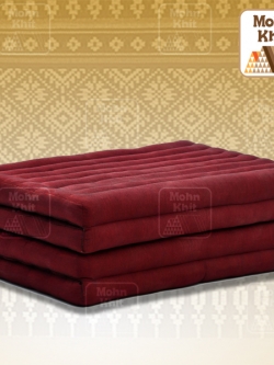 ที่นอนขิด 4 พับใหญ่สีพื้นแดงเลือดนก 80x180x7Cm , Thai Folding mattresses Our traditional Thai Mattress is hand stuffed with natural kapok.