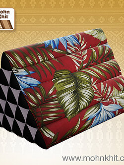 หมอนสามเหลี่ยม15ช่องลายฮาวาย 52cmx36cmx32cm// Thai Tri-angle Cotton Hawaii Traditional Floor Cushions.