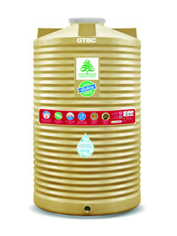 ถังเก็บน้ำตราเพชรกรีนทรี รุ่น GTBC สีครีมเรียบ