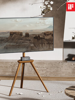 BARK ขาตั้งทีวีไม้จริง (Solid Wood) เกรดพรีเมี่ยม สำหรับทีวีขนาด 45"-65" Max VESA 400x400mm., Weight Capacity 40kg. (*ไม่รวมทีวี)