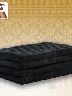 ที่นอนขิด 4 พับใหญ่สีพื้นดำ 80x180x7Cm , Thai Folding mattresses Our traditional Thai Mattress is hand stuffed with natural kapok.