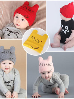 หมวกไหมพรม ลาย Milk