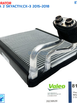 คอยล์เย็น มาสด้า2 สกายแอคทีฟ 2015 - 2018 VALEO รหัส 814880 EVA0225 EVAPORATOR MAZDA2 SKYACTIV CX-3 '15-'18 วาลีโอ ตู้แอร์ คอยเย็น