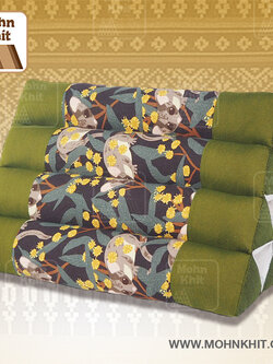 หมอนสามเหลี่ยม10ช่อง 50x28x30Cm.Decorate design Triangle kapok Traditional Floor Cushions 10 holes.