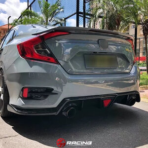ชุดลิ้นหลัง ลิ้นหลัง ติ่งหลัง Diffuser ลิ้นหลังพร้อมท่อ CIVIC FC V.4 สำหรับปี 2016-2022