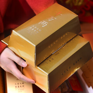 กล่องคุกกี้ทองคำ กล่องทองคำแท่งตรุษจีน (แพค 10 ใบ)