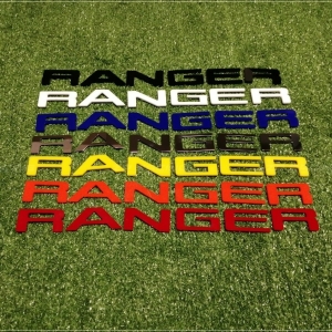 ตัวอักษรติดฝากระโปรงหน้า ตัวอักษร R A N G E R ติดฝากระโปรงหน้า สำหรับรุ่น Wildtrak