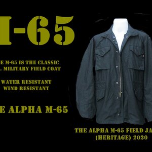 M65 alpha สีดำ FIELD JACKET รุ่น HERITAGE 2020