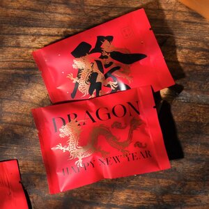 ถุงซีลลายตรุษจีน Red Dragon ขนาด 7*10 cm (แพค 100 ใบ)
