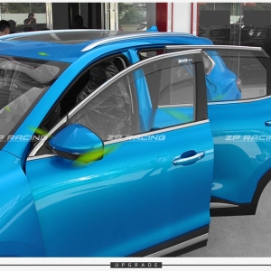 กันสาด MG HS สีชา มีคิ้วโครเมียม