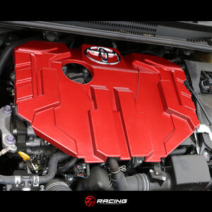 ฝาครอบเครื่อง Corolla Cross สีแดง สำหรับรุ่น Hybrid