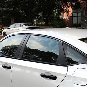 คิ้วกระจก Honda Civic FE 2022-2027 สีดำเงา 12 ชิ้น