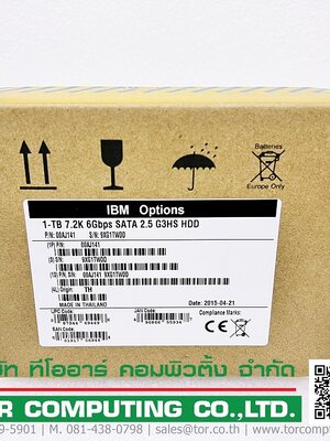 LENOVO 00AJ141 [TorCompTH Thailand] Lenovo 00AJ141 1TB 7.2K 6Gbps NL SATA 2.5in G3HS HDD x3550/x3650 M5