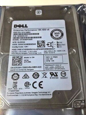 Dell 0NCT9F NCT9F [TorCompTH ขาย จำหน่าย ราคา] Dell 300GB 15K 12G 2.5IN SAS HDD for R610 R620 R630 R720 R730