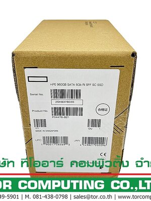 NEW HP P04476-B21 [TorCompTH Thailand ขายจำหน่าย ราคา] HP 960GB 6G SATA RI SSD 2.5in HDD with Tray for HPE SimpliVity 380 G10