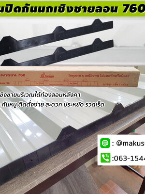 แผ่นปิดกันนกเชิงชาย ลอน 760