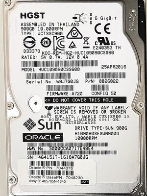 Oracle Sun 7044376, 7045230 [TorCompTH Thailand ขาย จำหน่าย ราคา] Oracle Sun 900GB 10K 6G SAS 2.5in HDD