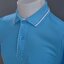 EG POLO เสื้อโปโล เสื้อคอปก เสื้อสำเร็จรูป ยูนิฟอร์ม สีฟ้าใสขลิบกลางขาว