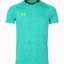WARRIX ลิขสิทธิ์แท้100% เสื้อกีฬา FLASH TRAINING SHIRT WA-234FBACL01 เสื้อซ้อมกีฬาแขนสั้น ตัดต่อแบบไหล่สโลป สีเขียว