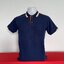 MP POLO เสื้อโปโล เสื้อคอปก สีกรมท่าขลิบส้มขาว MicrlPlus ทรงชาย-หญิง