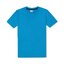 T-Shirt เสื้อยืด คอกลม-คอวี แต่งกุ๊นคอ COTTON100% สีฟ้าทะเล