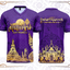 TIDS SPORT เสื้อบุญกฐิน เสื้อทีม เสื้อสายบุญ คอวี สีม่วง-ทอง