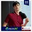 MOS POLO MicroX เสื้อโปโล เสื้อคอปก ยูนิฟอร์มพรีเมี่ยม แดงเลือดหมู ขลิบปกขาวกรมท่า
