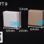 กล่องกระดาษคราฟและขาว ขนาด กว้าง 5.4 ซม. x ยาว 5.4ซม. x สูง 2.3 ซม.