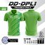 DOOD SPORT DD-DPL1 เสื้อคอปกพิมพ์ลาย ผ้าไมโคร 6 เหลี่ยม(รังผึ้ง) สีเขียว