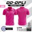 DOOD SPORT DD-DPL1 เสื้อคอปกพิมพ์ลาย ผ้าไมโคร 6 เหลี่ยม(รังผึ้ง) สีชมพู
