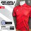 DOOD SPORT DD-DPL1 เสื้อคอปกพิมพ์ลาย ผ้าไมโคร 6 เหลี่ยม(รังผึ้ง) สีแดง