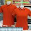 POLIGAN POLO เสื้อโปโล เสื้อคอปก ยูนิฟอร์ม เสื้อสำเร็จรูป สีส้มแสดปกขลิบดำ