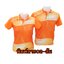 MN เสื้อโปโล เสื้อคอปก เสื้อสำเร็จรูป พิมพ์ลายแบบที่ 2 สีส้ม