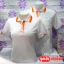 NS POLO เสื้อโปโล เสื้อคอปก สีขาวขลิบส้ม ทรงชาย-หญิง