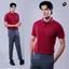 PEGAN POLO SPORT 16-24077-78 เสื้อคอปก เสื้อโปโลสปอร์ต แขนสั้น สีแดงเลือดหมู CS